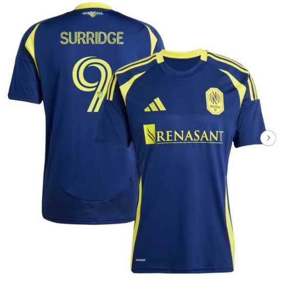 Mens Nashville SC Sam Surridge adidas Navy 2025 The Heart of Nashville Kit Replica Player Jersey